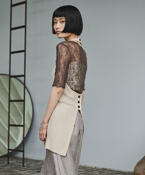 AIC.（エーアイシー）の「リブ編みホルタートップス（その他トップス・レディース・ブラック/キナリ・FREE）」の7枚目の写真