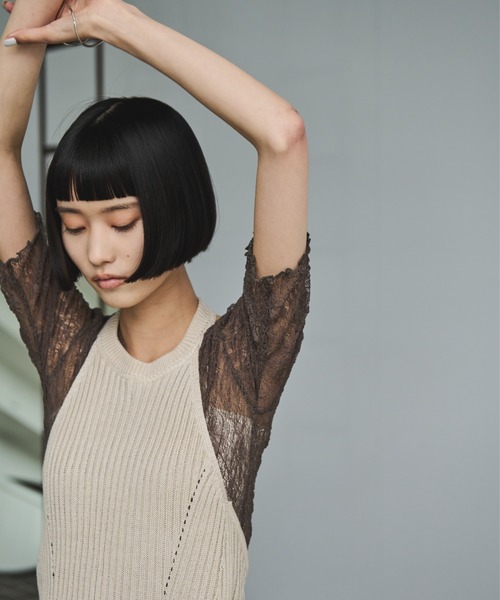 AIC.（エーアイシー）の「リブ編みホルタートップス（その他トップス・レディース・ブラック/キナリ・FREE）」の10枚目の写真