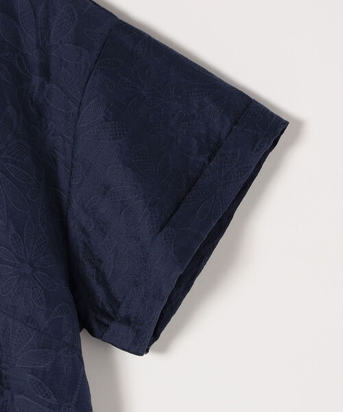 SHIPS any（シップス エニィ）の「SHIPS any:〈洗濯機可能〉フラワー ジャカード バイカラー プルオーバー シャツ（シャツ/ブラウス・レディース・ネイビー/ホワイト・ONE SIZE）」の17枚目の写真