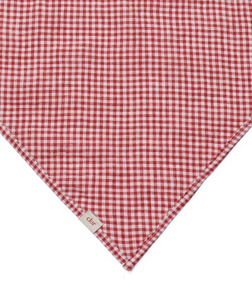clor（クロル）の「RED GINGHAM KERCHIEF（その他ヘアアクセサリー・レディース・レッド・FREE）」の6枚目の写真