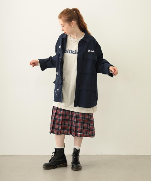MILKFED.(ミルクフェド)の「RIPSTOP MILITARY JACKET(ミリタリージャケット・レディース・カモフラージュ/オフホワイト/ネイビー・ONE SIZE)」の22枚目の写真