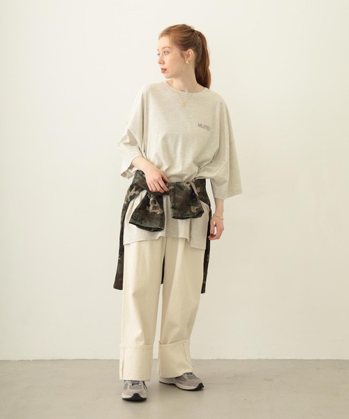 MILKFED.(ミルクフェド)の「RIPSTOP MILITARY JACKET(ミリタリージャケット・レディース・カモフラージュ/オフホワイト/ネイビー・ONE SIZE)」の12枚目の写真