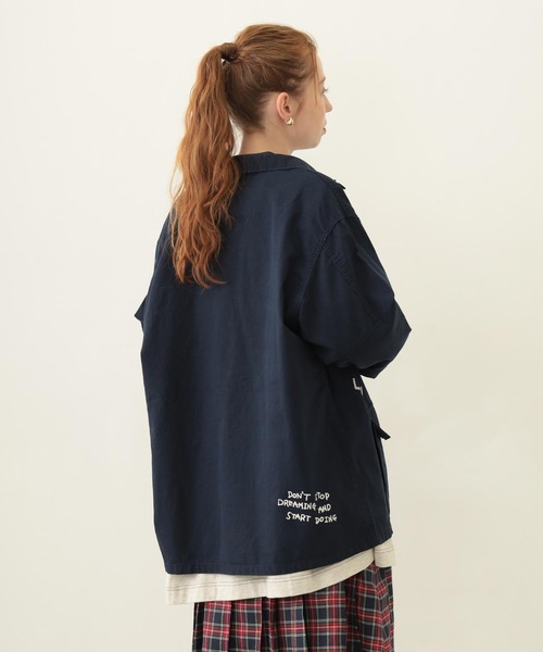 MILKFED.(ミルクフェド)の「RIPSTOP MILITARY JACKET(ミリタリージャケット・レディース・カモフラージュ/オフホワイト/ネイビー・ONE SIZE)」の16枚目の写真