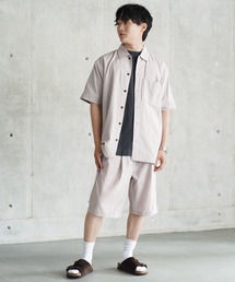 【セットアップ】接触冷感 吸汗速乾 シャツ&ショートパンツ 上下セット