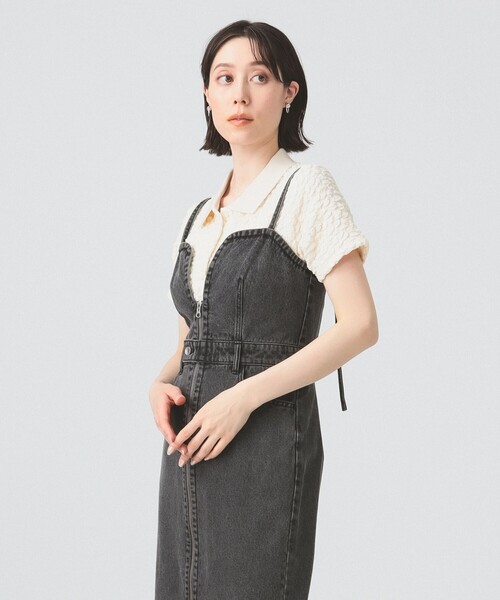 Ray BEAMS(レイビームス)の「フクレジャカード ポロ(Tシャツ/カットソー・レディース・ブラック/オフホワイト/クリーム・ONE SIZE)」の10枚目の写真