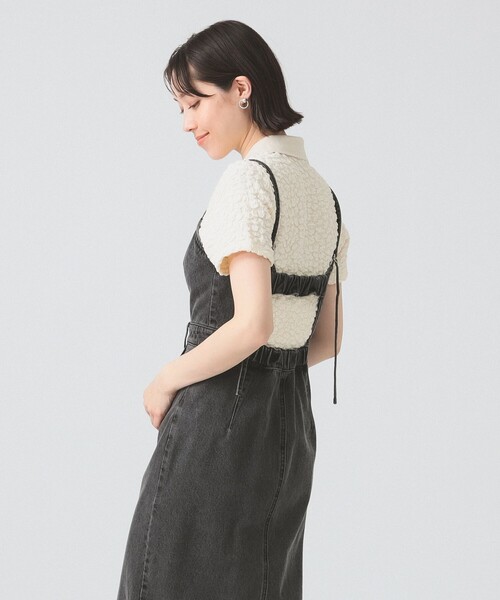 Ray BEAMS(レイビームス)の「フクレジャカード ポロ(Tシャツ/カットソー・レディース・ブラック/オフホワイト/クリーム・ONE SIZE)」の11枚目の写真