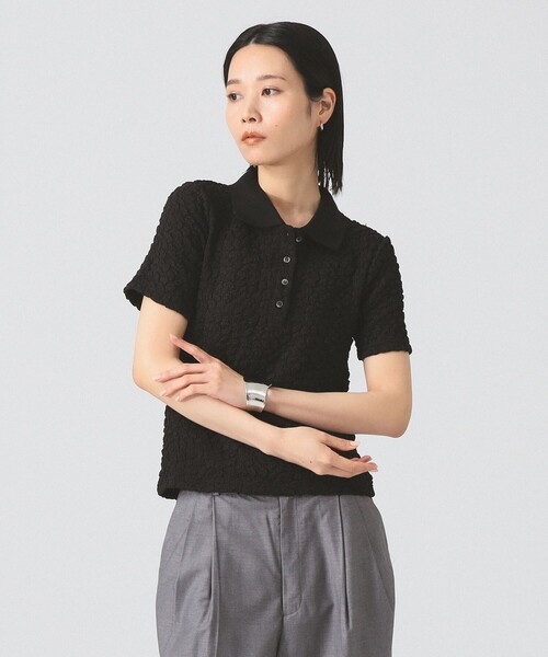 Ray BEAMS(レイビームス)の「フクレジャカード ポロ(Tシャツ/カットソー・レディース・ブラック/オフホワイト/クリーム・ONE SIZE)」の14枚目の写真