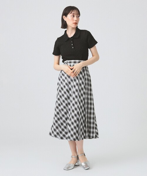 Ray BEAMS(レイビームス)の「フクレジャカード ポロ(Tシャツ/カットソー・レディース・ブラック/オフホワイト/クリーム・ONE SIZE)」の16枚目の写真