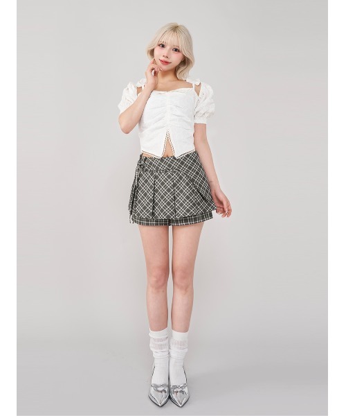 Darich(ダーリッチ)の「パフショルボレロアンサンブル(その他トップス・レディース・ピンク/ホワイト/ミント・FREE)」の6枚目の写真