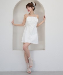 ❤️25新作 新品♡ SelfPortrait白キャミミニワンピース♡　E03 ❇️Selfportrait正規25新作セルフポートレートホワイトミニ