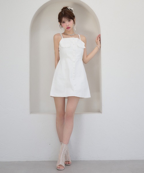 セール】lace pocket mini camisole dress / レースポケットミニ