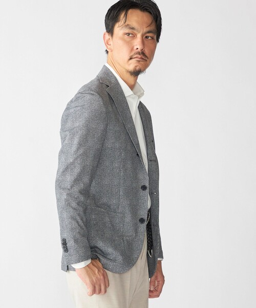 SHIPS（シップス）の「SHIPS: ジャージー ハウンドトゥース プリント ライト ジャケット（テーラードジャケット・メンズ・チャコールグレー・SMALL/MEDIUM/LARGE/X-LARGE）」の12枚目の写真