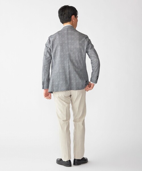 SHIPS（シップス）の「SHIPS: ジャージー ハウンドトゥース プリント ライト ジャケット（テーラードジャケット・メンズ・チャコールグレー・SMALL/MEDIUM/LARGE/X-LARGE）」の2枚目の写真