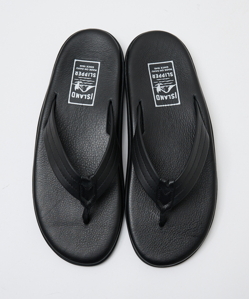 ISLAND SLIPPER(アイランドスリッパ)の「【ISLAND SLIPPER / アイランドスリッパ】スムースレザー トングサンダル / PT202 PB202(サンダル・メンズ・ベージュ/ブラック・8/9/10)」の3枚目の写真