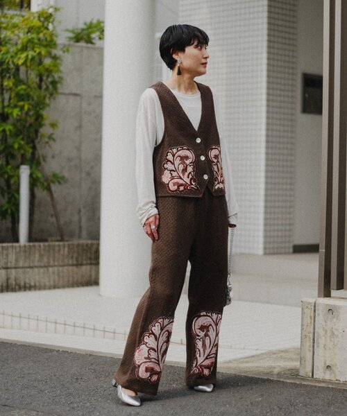 セール】aguniパッチワーク刺繍ベスト（ベスト）｜CIAOPANIC TYPY