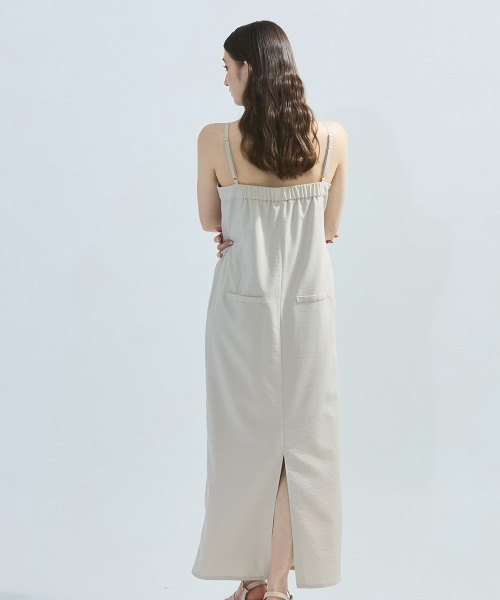 ketty(ケティ)の「ナイロンストレッチジャンパースカート≪手洗い可能≫(ワンピース・レディース・チャコールグレー/ベージュ・M)」の19枚目の写真