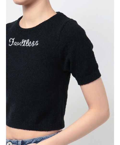 GYDA（ジェイダ）の「Faultless パイルニットトップス（Tシャツ/カットソー・レディース・オフホワイト/スカイブルー/ブラック・FREE）」の10枚目の写真
