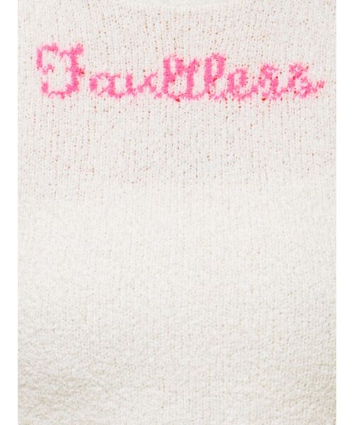 GYDA（ジェイダ）の「Faultless パイルニットトップス（Tシャツ/カットソー・レディース・オフホワイト/スカイブルー/ブラック・FREE）」の6枚目の写真