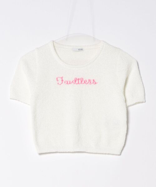 GYDA（ジェイダ）の「Faultless パイルニットトップス（Tシャツ/カットソー・レディース・オフホワイト/スカイブルー/ブラック・FREE）」の2枚目の写真