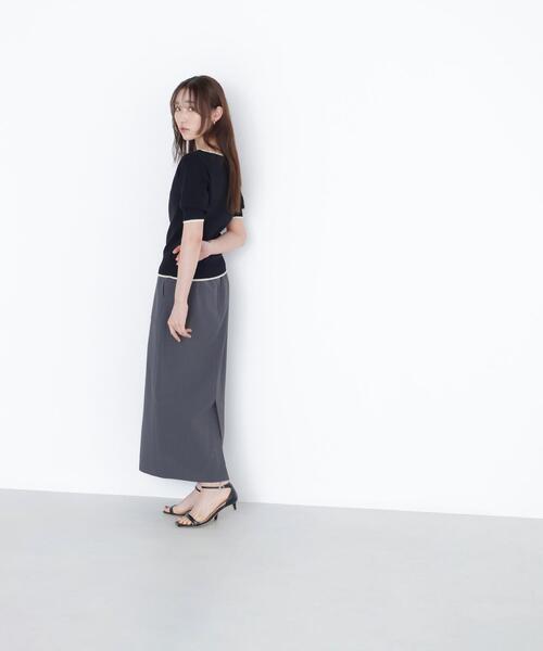 NATURAL BEAUTY BASIC（ナチュラルビューティーベーシック）の「◇バイカラーメタルポイントニット（ニット/セーター・レディース・ブラック系その他/ブラウン系その他/グリーン系その他/ホワイト系その他・FREE）」の10枚目の写真