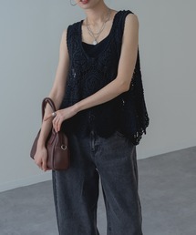 refinedworks（リファインドワークス）の「【refinedworks】レース 素材が特徴的な タンクトップ！（タンクトップ）」