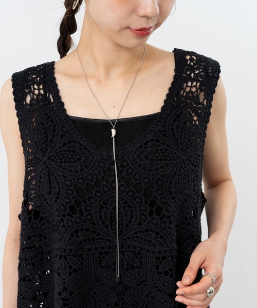 refinedworks（リファインドワークス）の「【refinedworks】レース 素材が特徴的な タンクトップ！（タンクトップ・レディース・ブラック/ホワイト/オレンジ/ブラウン・FREE）」の22枚目の写真