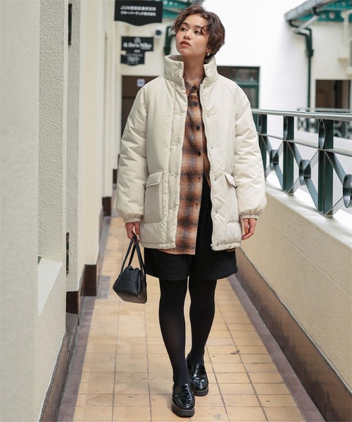 titivate（ティティベイト）の「スタンドカラー中綿ブルゾン（ブルゾン・レディース・アイボリー/ブラック・FREE）」の13枚目の写真