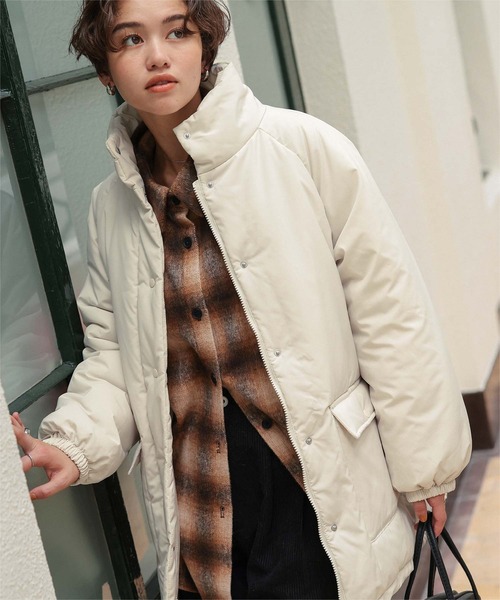 titivate（ティティベイト）の「スタンドカラー中綿ブルゾン（ブルゾン・レディース・アイボリー/ブラック・FREE）」の17枚目の写真