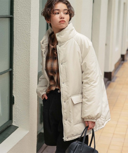 titivate（ティティベイト）の「スタンドカラー中綿ブルゾン（ブルゾン・レディース・アイボリー/ブラック・FREE）」の20枚目の写真