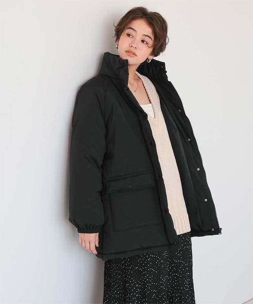 titivate（ティティベイト）の「スタンドカラー中綿ブルゾン（ブルゾン・レディース・アイボリー/ブラック・FREE）」の6枚目の写真