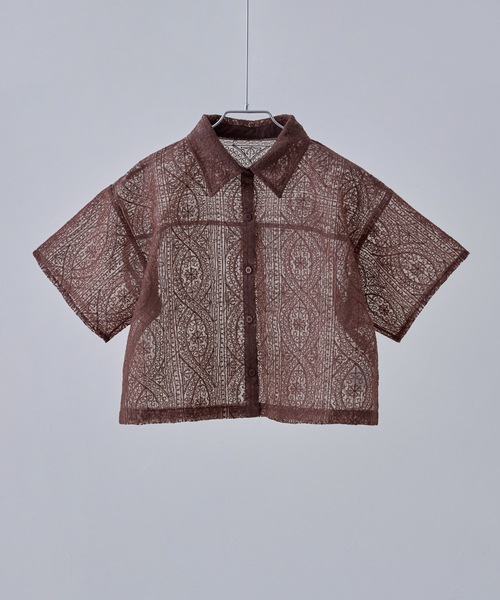 ブラウス シャツ FADED FACE S/S SHIRT レディース FADED FACE S/S SHIRT（シャツ/ブラウス）｜X-girl（エックス