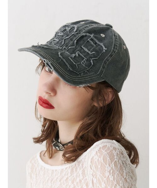 jouetie（ジュエティ）の「ナンバリングダメージキャップ（キャップ・レディース・ブルー/ブラック・FREE）」の7枚目の写真