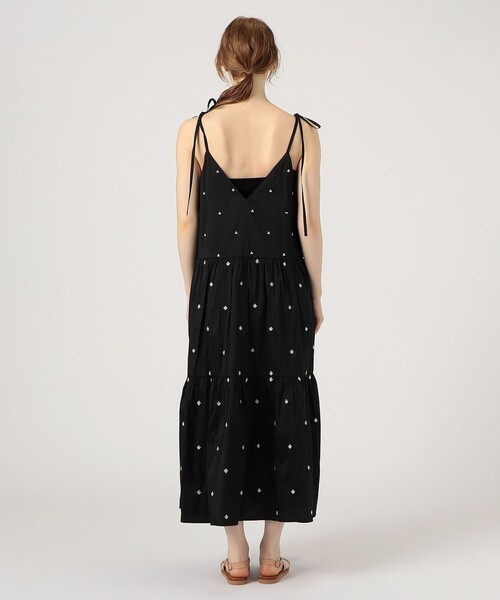 ヌキテパ ブラック ドレス s 美品 別注】ne Quittez pas BLACK pearl embroidery ドレス