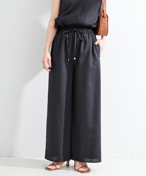 B.C STOCK（ベーセーストック）の「《追加2》《2点セット》ウォッシャブル / リネンライクセットアップ（つなぎ/オールインワン・レディース・ブラック/ウッド/ベージュ・FREE）」の18枚目の写真