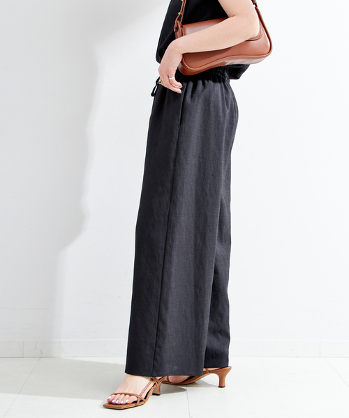 B.C STOCK（ベーセーストック）の「《追加2》《2点セット》ウォッシャブル / リネンライクセットアップ（つなぎ/オールインワン・レディース・ブラック/ウッド/ベージュ・FREE）」の19枚目の写真