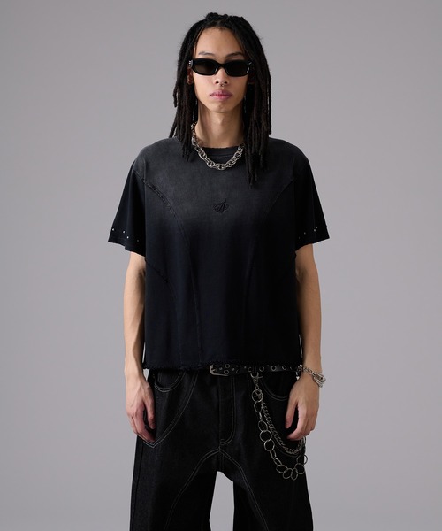 セール】Gradation Studed T-shirt / グラデーションスタッズT