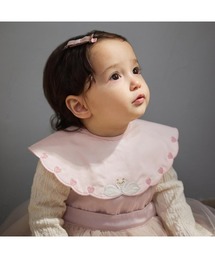 10mois（ディモワ）の「【10mois(ディモワ)】刺繍スタイ スワン×ハート・ぞう×スペード（スタイ/よだれかけ）」