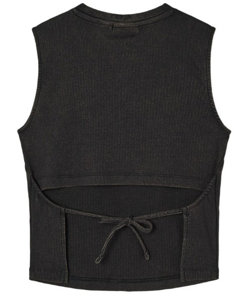 Guess（ゲス）の「GUESS Originals Open Back Script Tee ノースリーブトップス（Tシャツ/カットソー・レディース・ブラック/ホワイト系その他・SMALL/X-SMALL/LARGE/MEDIUM）」の7枚目の写真