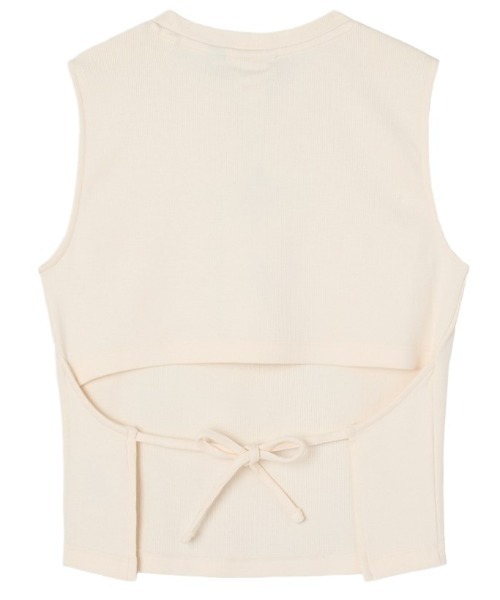 Guess（ゲス）の「GUESS Originals Open Back Script Tee ノースリーブトップス（Tシャツ/カットソー・レディース・ブラック/ホワイト系その他・SMALL/X-SMALL/LARGE/MEDIUM）」の12枚目の写真