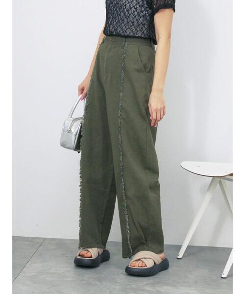 ehka sopo（エヘカソポ）の「フリンジパンツ（その他パンツ・レディース・キナリ/カーキ/モカ・F）」の5枚目の写真
