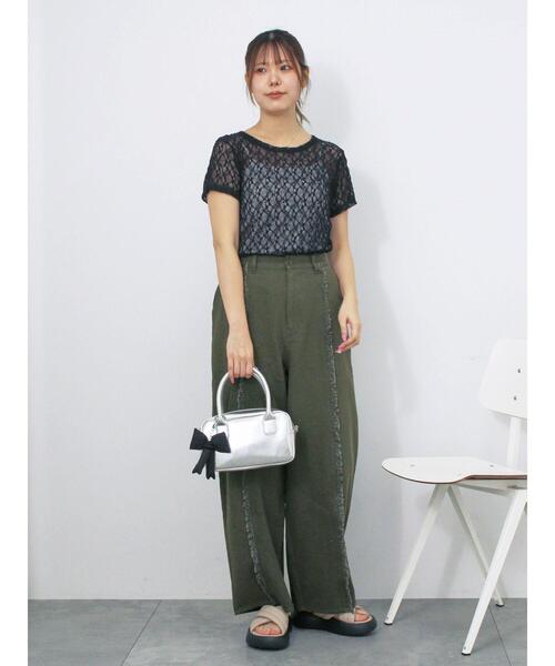 ehka sopo（エヘカソポ）の「フリンジパンツ（その他パンツ・レディース・キナリ/カーキ/モカ・F）」の9枚目の写真