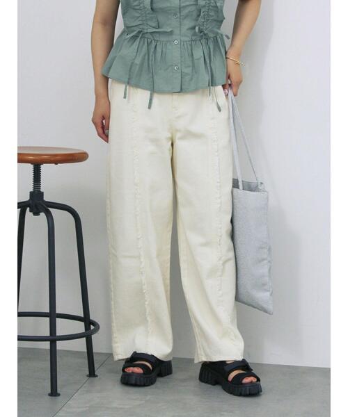 ehka sopo（エヘカソポ）の「フリンジパンツ（その他パンツ・レディース・キナリ/カーキ/モカ・F）」の13枚目の写真