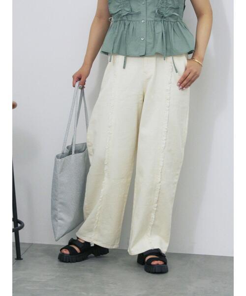 ehka sopo（エヘカソポ）の「フリンジパンツ（その他パンツ・レディース・キナリ/カーキ/モカ・F）」の14枚目の写真