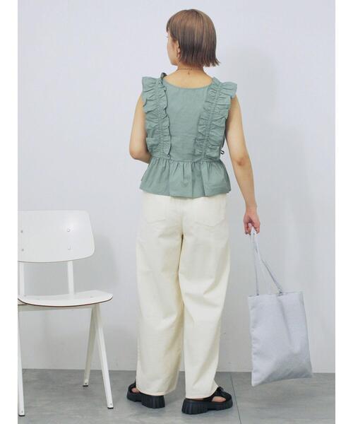 ehka sopo（エヘカソポ）の「フリンジパンツ（その他パンツ・レディース・キナリ/カーキ/モカ・F）」の21枚目の写真