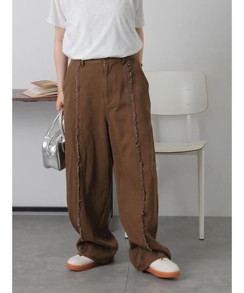 ehka sopo（エヘカソポ）の「フリンジパンツ（その他パンツ・レディース・キナリ/カーキ/モカ・F）」の22枚目の写真