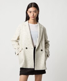グリーンレーベルリラクシング　スフレット ダブル ジャケット クリーム　L 楽天市場】【SALE／70%OFF】スフレット ダブル ジャケット