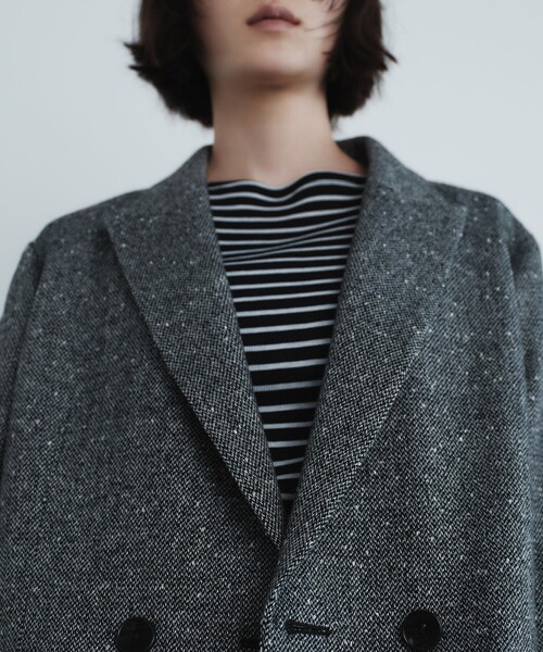 EMMEL REFINES（エメルリファインズ）の「＜EMMEL REFINES＞EM ノットツイードライク ジャケット（テーラードジャケット・レディース・オフホワイト/ブラック・FREE）」の3枚目の写真