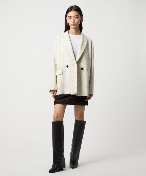 EMMEL REFINES（エメルリファインズ）の「＜EMMEL REFINES＞EM ノットツイードライク ジャケット（テーラードジャケット・レディース・オフホワイト/ブラック・FREE）」の8枚目の写真