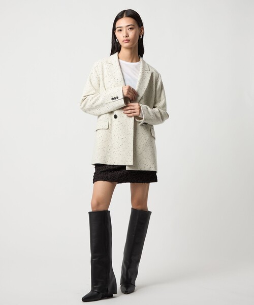 EMMEL REFINES（エメルリファインズ）の「＜EMMEL REFINES＞EM ノットツイードライク ジャケット（テーラードジャケット・レディース・オフホワイト/ブラック・FREE）」の9枚目の写真