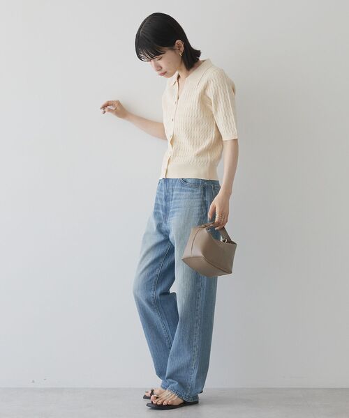 AMERICAN HOLIC(アメリカンホリック)の「【2WAY】金ボタン衿付きケーブルプルオーバー(ニット/セーター・レディース・杢グレー/アイボリー/ネイビー・M/L)」の22枚目の写真